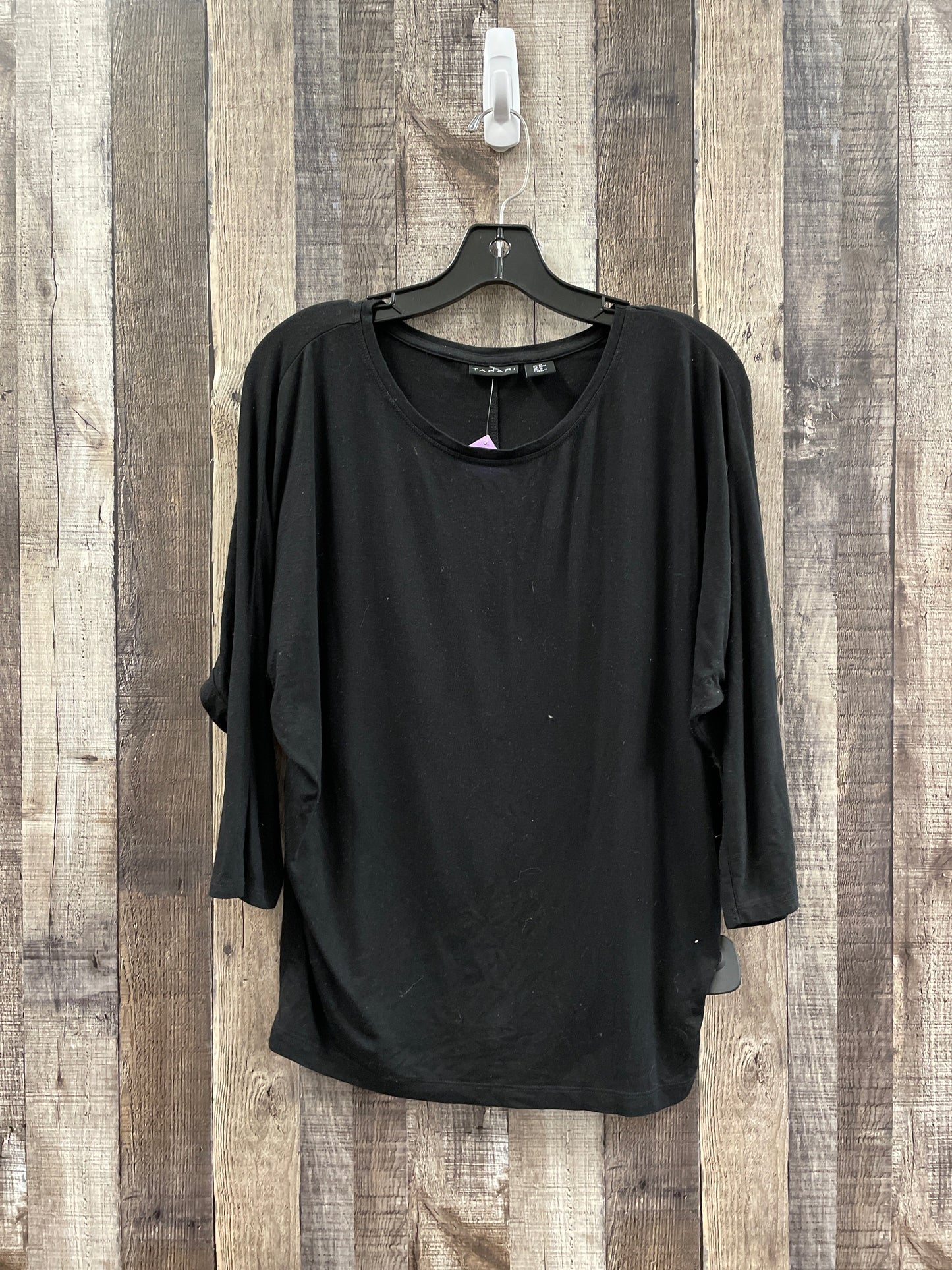 Black Top Long Sleeve T Tahari, Size M