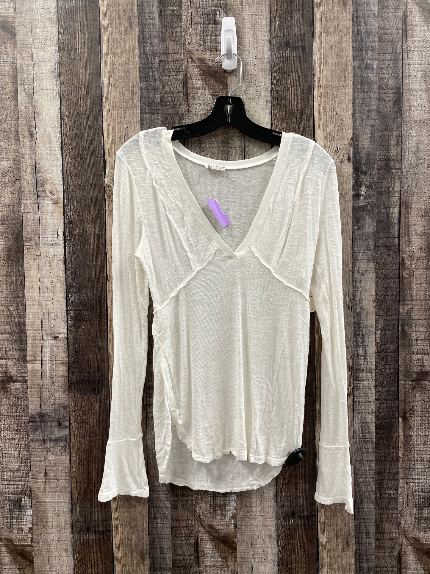 White Top Long Sleeve Free People, Size S