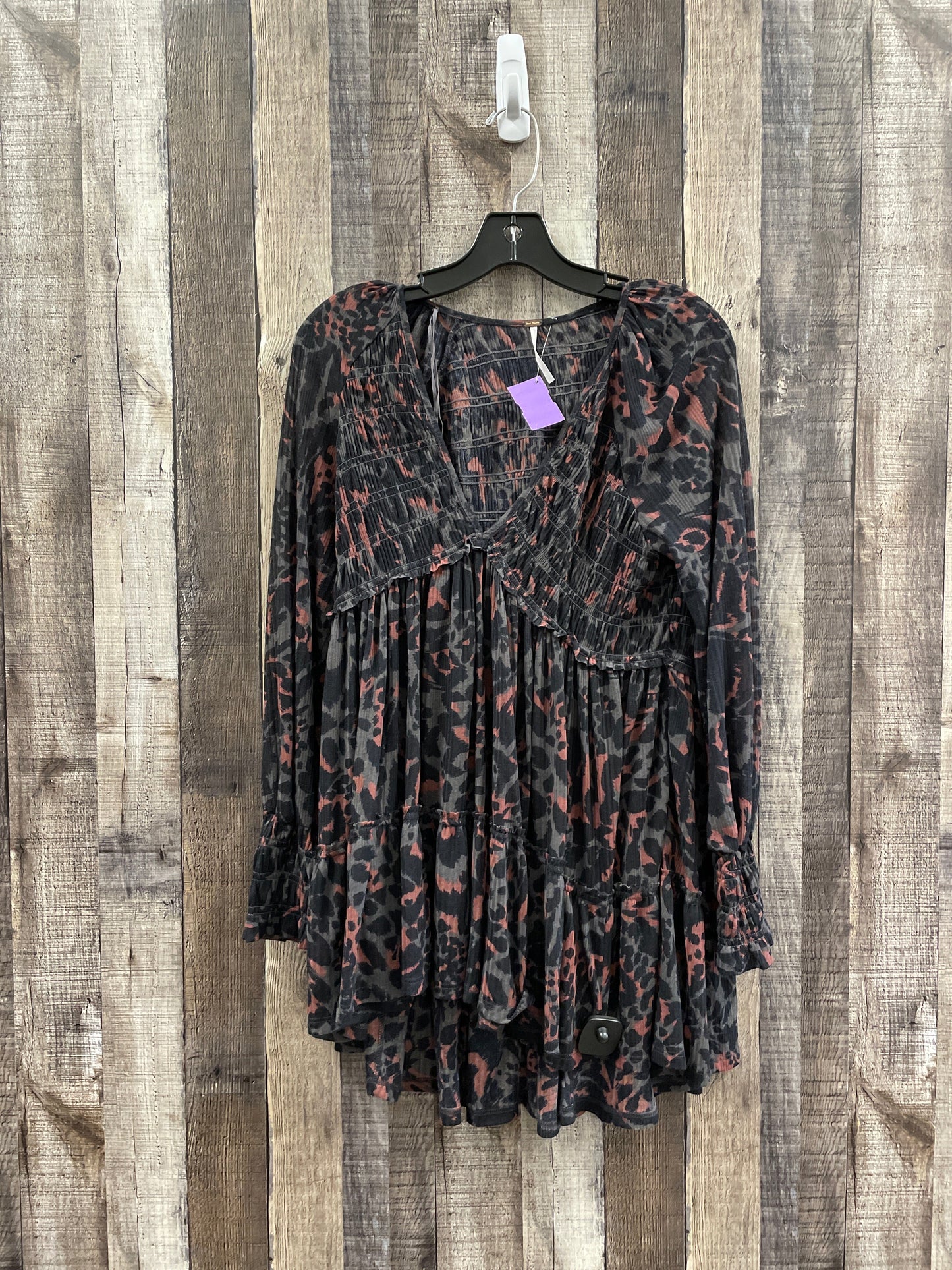 Animal Print Top Long Sleeve Free People, Size Xs