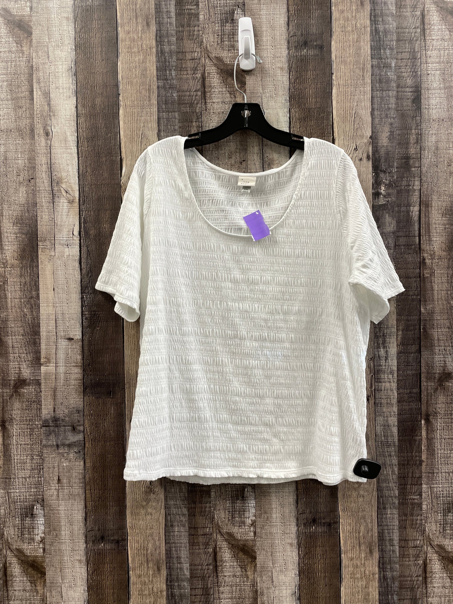 White Top Short Sleeve A New Day, Size Xxxl