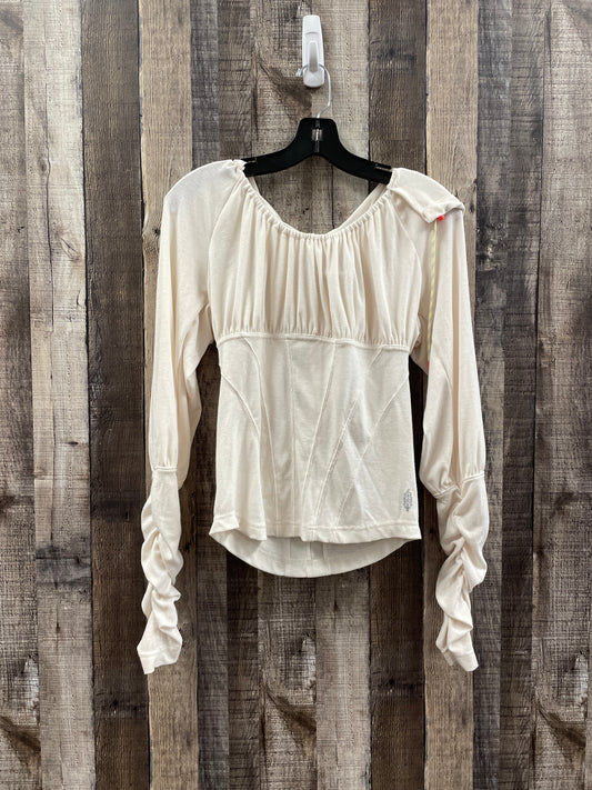White Top Long Sleeve Free People, Size Xs