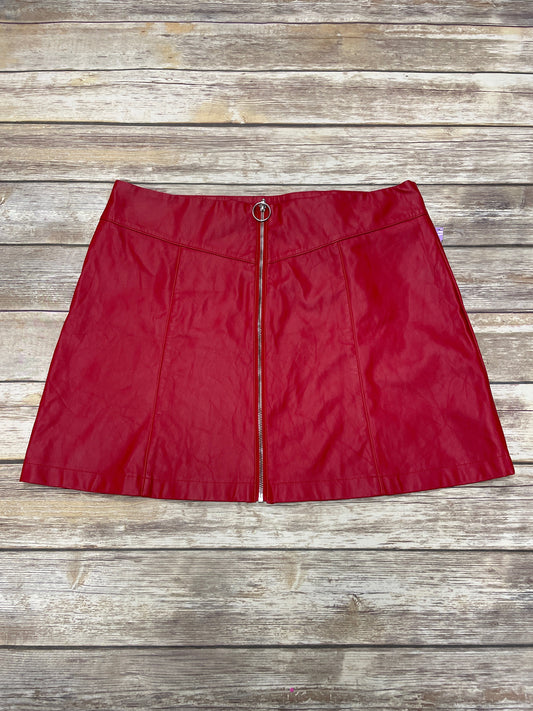 Red Skirt Mini & Short Forever 21, Size 2x