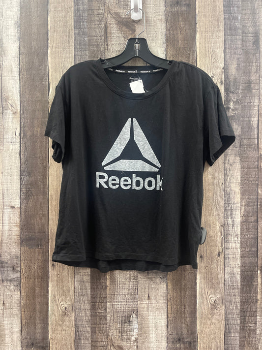 Black Athletic Top Short Sleeve Reebok, Size M