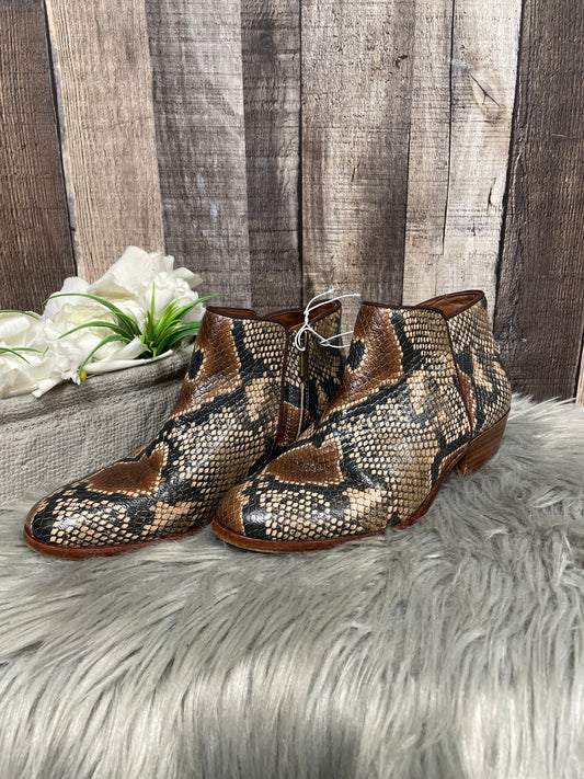 Boots Ankle Flats By Sam Edelman In Snakeskin Print, Size: 6