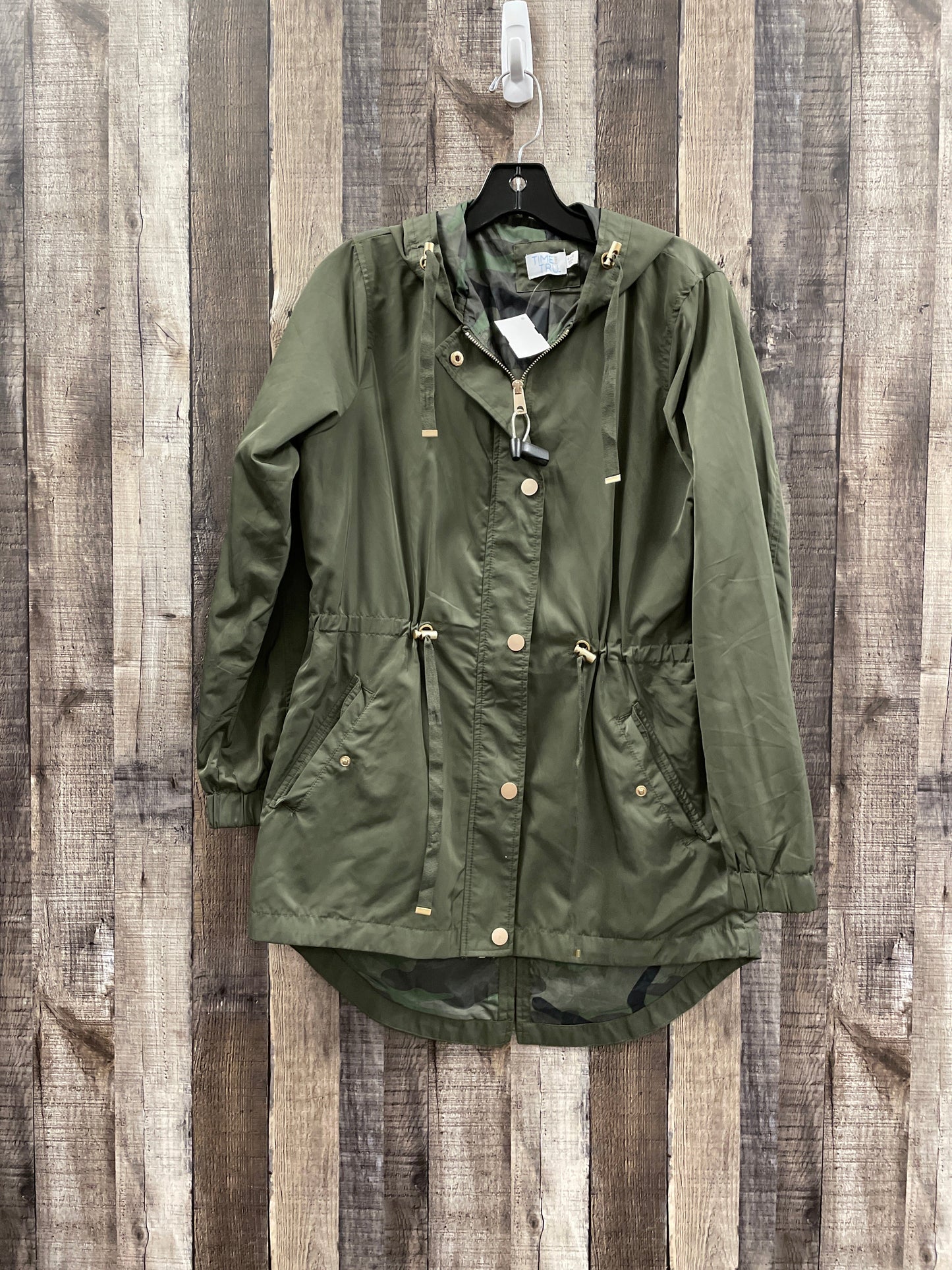 Jacket Windbreaker By Time And Tru In Green, Size: S