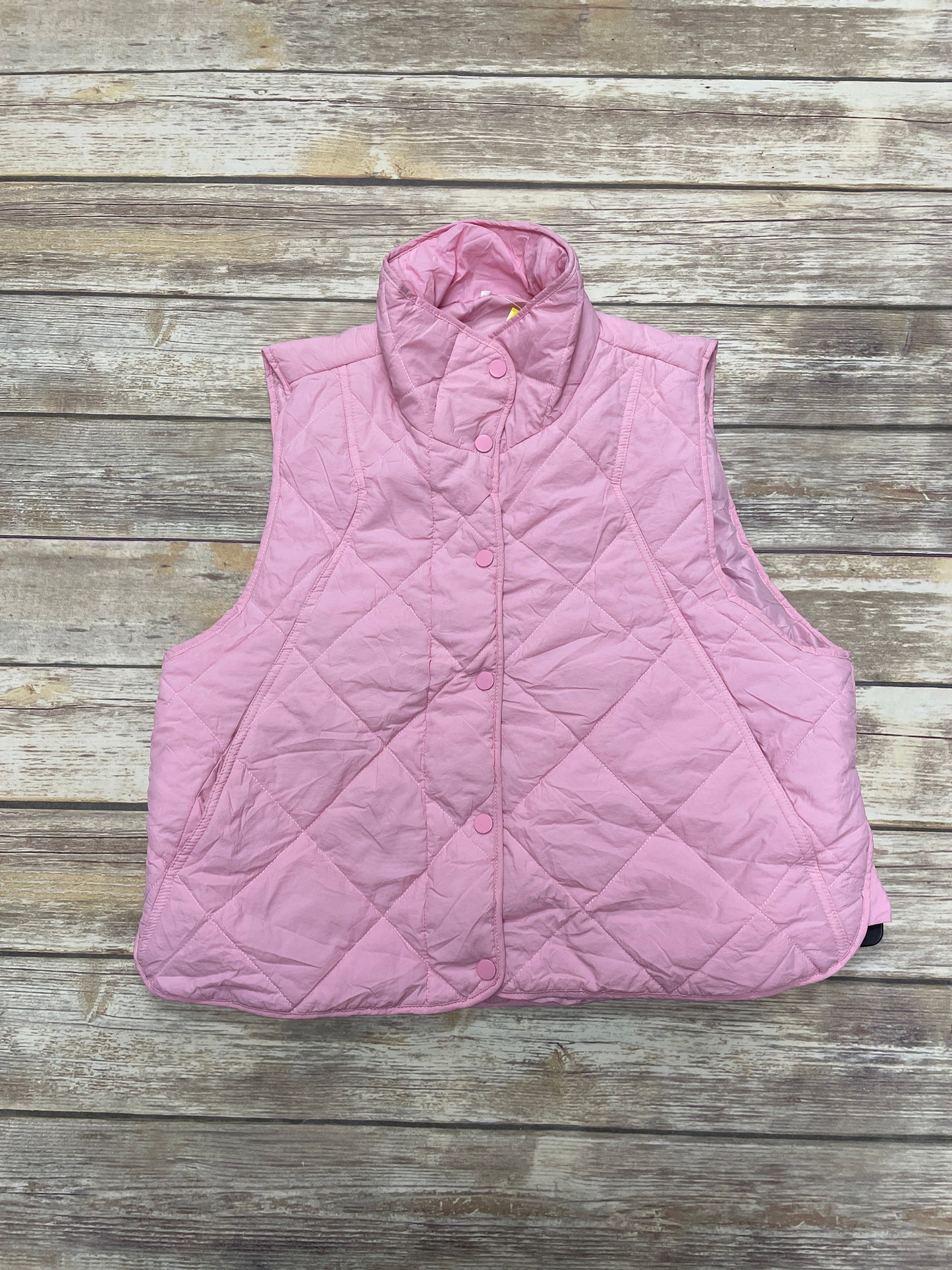 Vest Puffer & Quilted By Cmf In Pink, Size: L