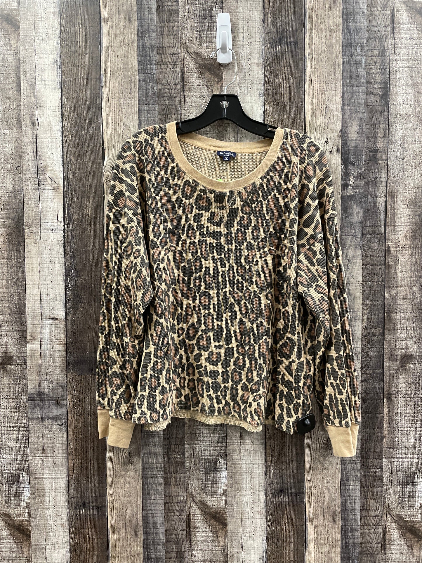 Animal Print Top Long Sleeve Splendid, Size L