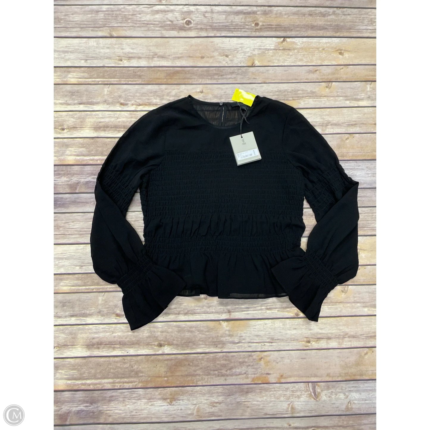 Top Long Sleeve Designer By All Saints In Black, Size: M