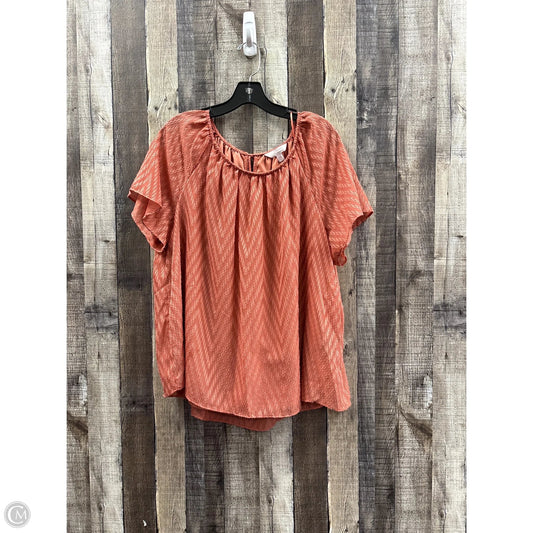 Top Short Sleeve By Lc Lauren Conrad In Pink, Size: Xxl