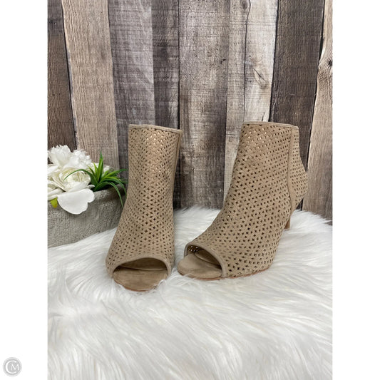 Boots Ankle Heels By Nine West In Tan, Size: 11