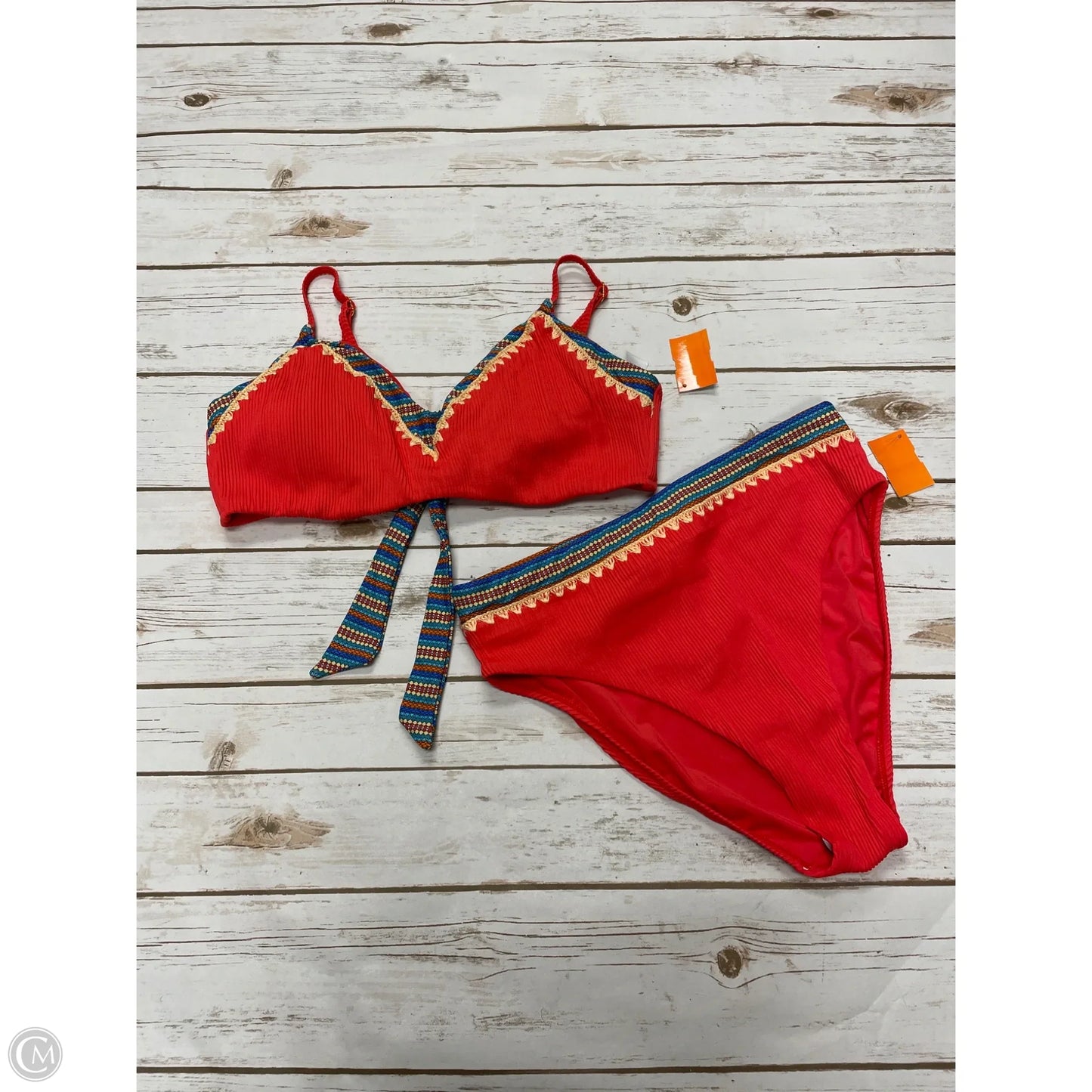 Swimsuit 2pc By Cme In Red, Size: L