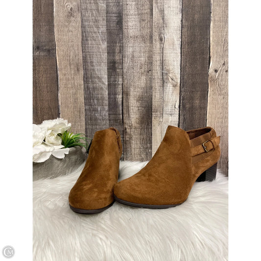 Boots Ankle Heels By Croft And Barrow In Brown, Size: 9