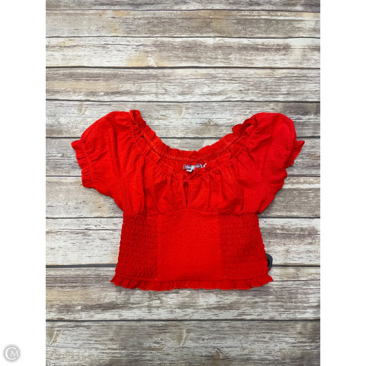 Top Short Sleeve By Urban Outfitters In Orange, Size: M