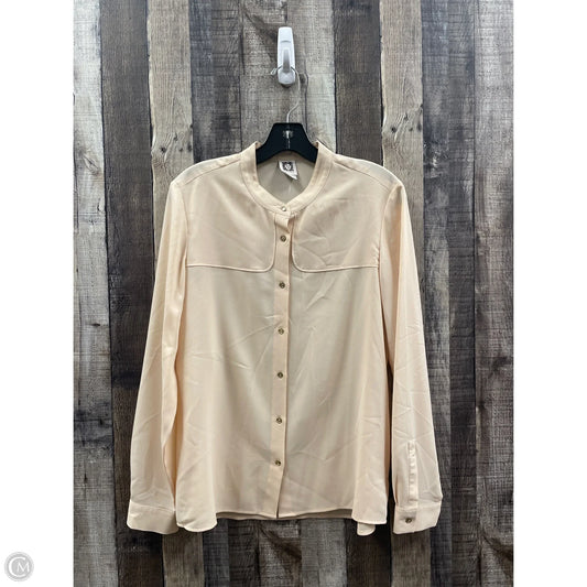Top Long Sleeve By Anne Klein In Tan, Size: M
