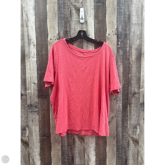 Top Short Sleeve By J. Jill In Pink, Size: 2x
