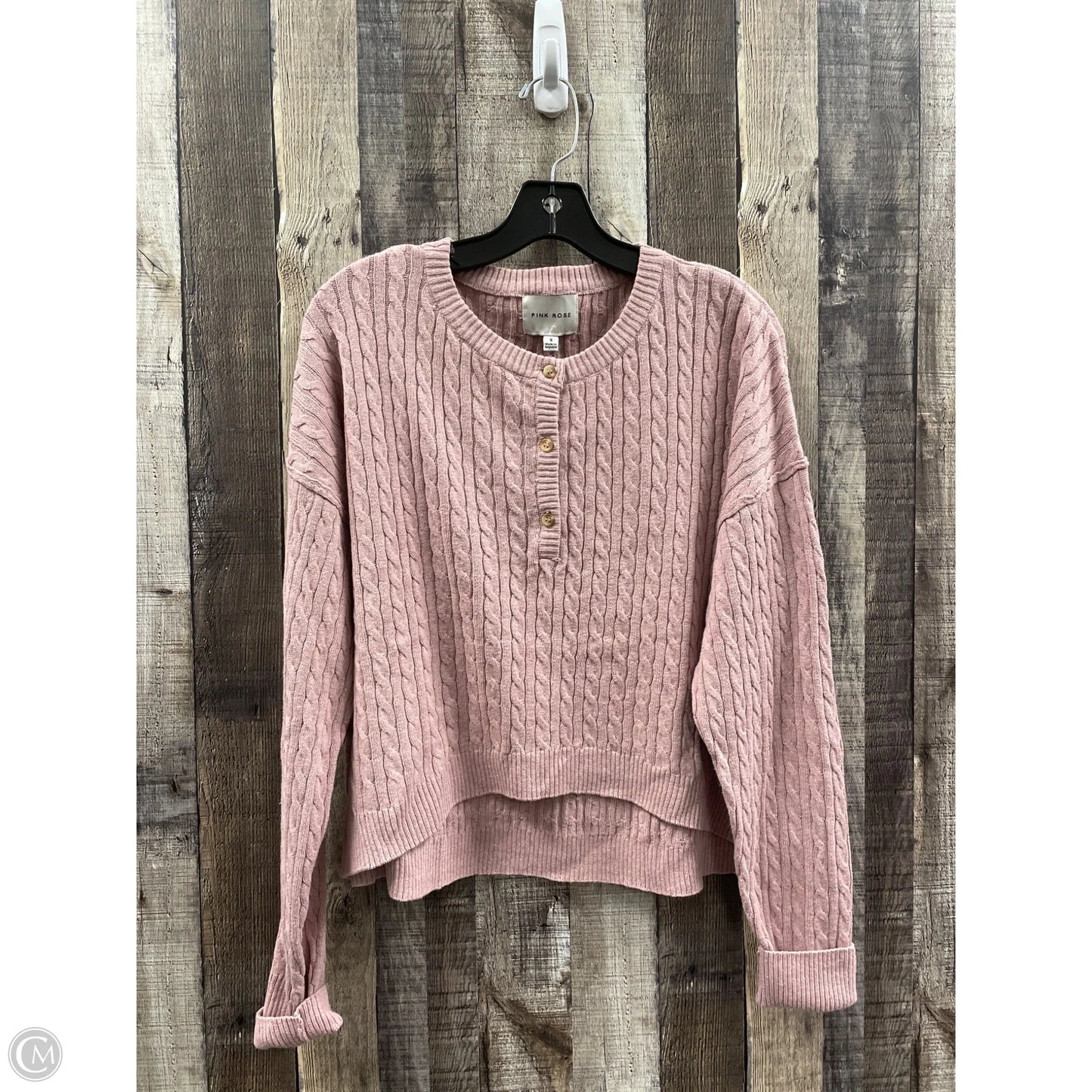 Sweater By Pink Lily In Pink, Size: S