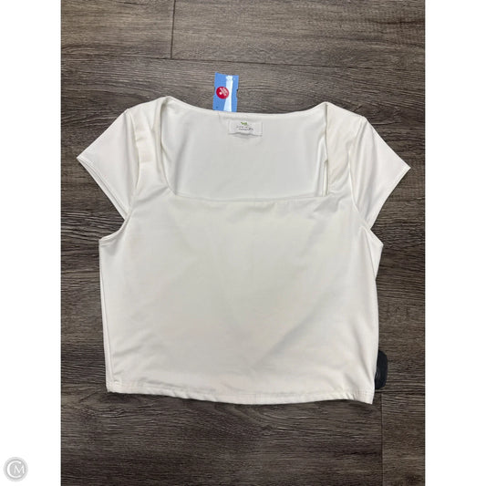 Top Short Sleeve By Live In The Moment In White, Size: S