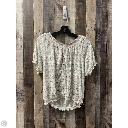 Top Short Sleeve By Lucky Brand In Multi-colored, Size: M