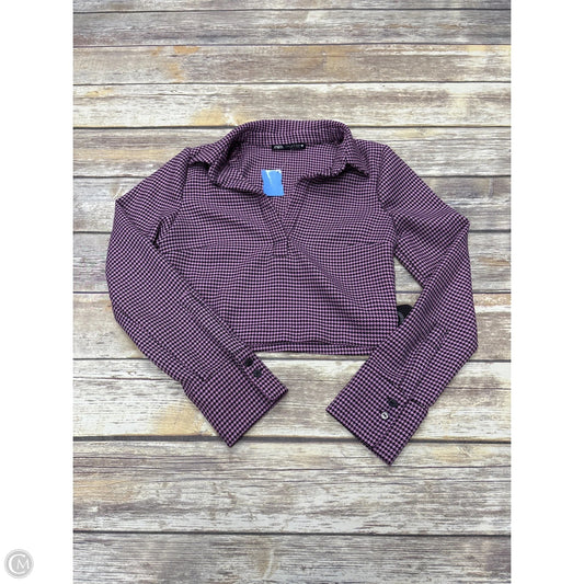 Top Long Sleeve By Zara In Pink, Size: S