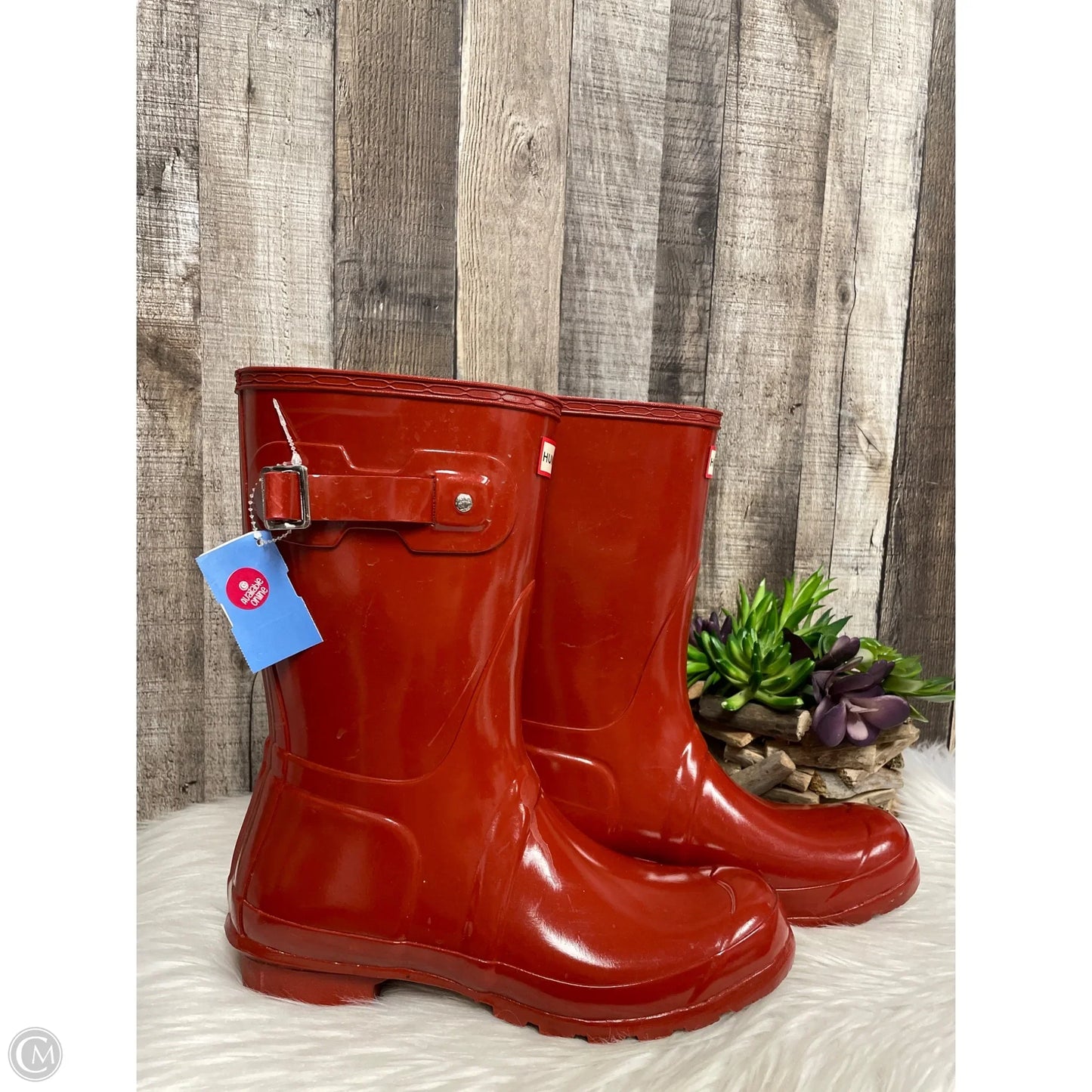 Boots Rain By Hunter In Red, Size: 9