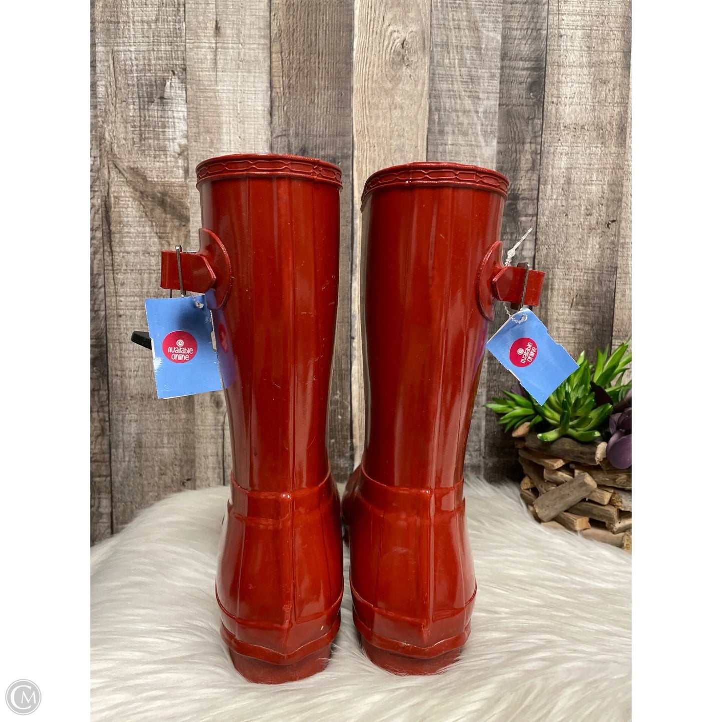 Boots Rain By Hunter In Red, Size: 9