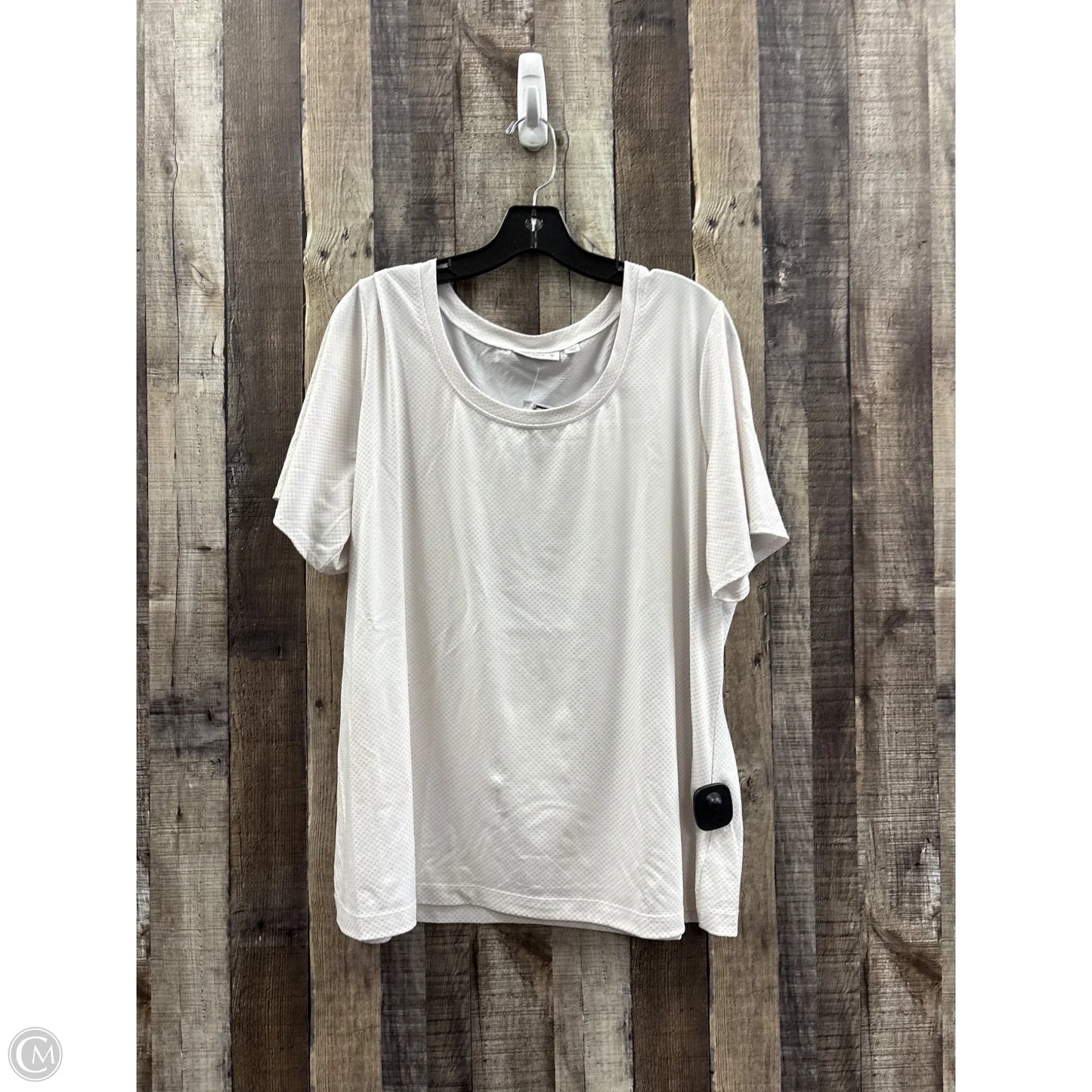 Top Short Sleeve By Susan Graver In Polkadot Pattern, Size: 1x