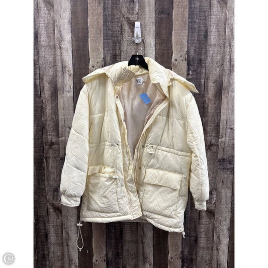 Coat Puffer & Quilted By Princess Polly In Cream, Size: M
