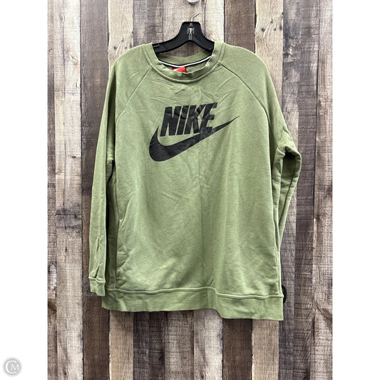 Athletic Sweatshirt Crewneck By Nike In Green, Size: Xl
