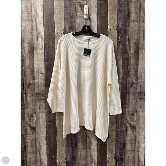 Top Short Sleeve By Cme In Cream, Size: 1x
