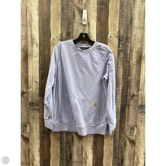 Sweatshirt Crewneck By Carhartt In Purple, Size: M
