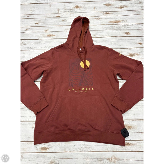 Athletic Sweatshirt Hoodie By Columbia In Brown, Size: M