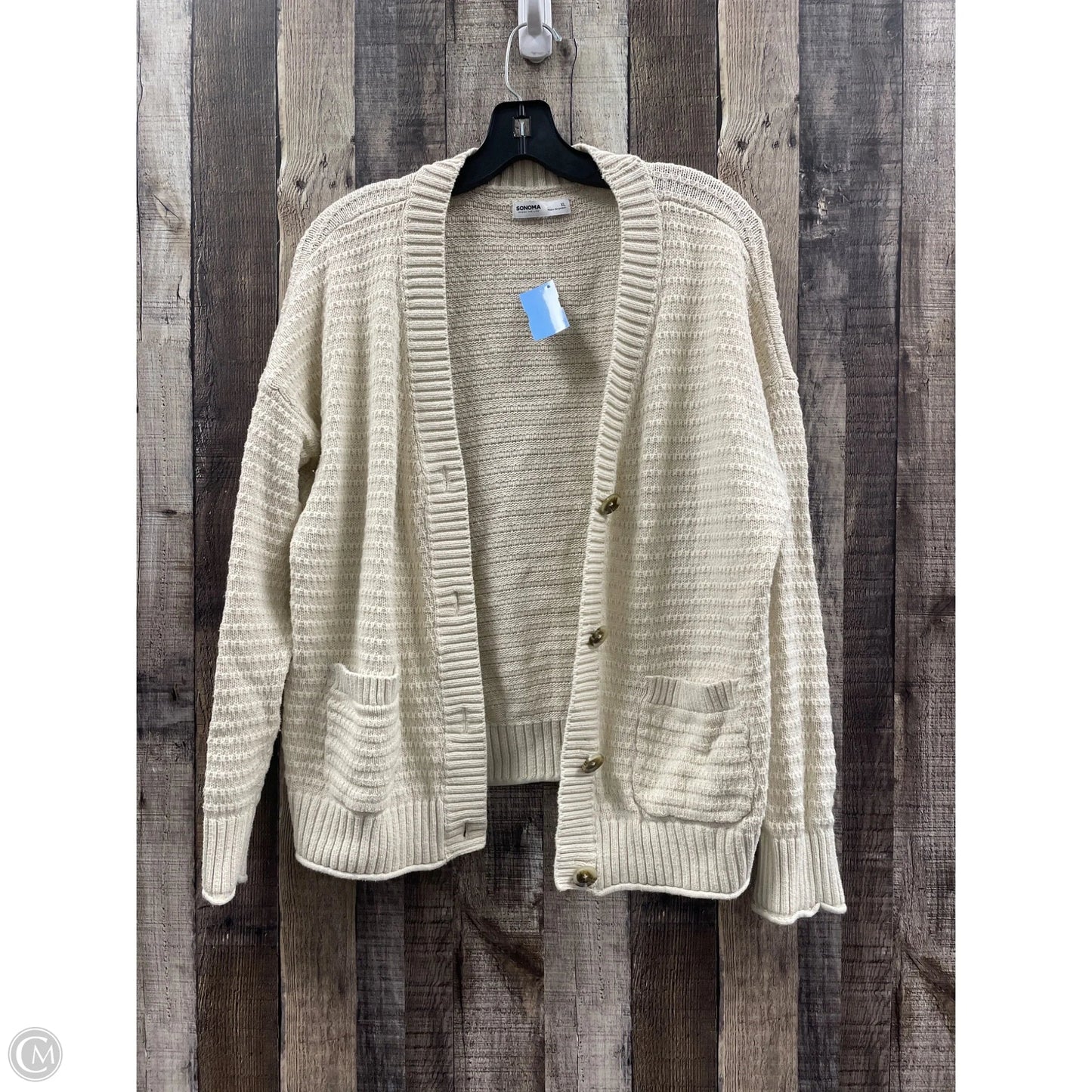 Sweater Cardigan By Sonoma In Cream, Size: Xl