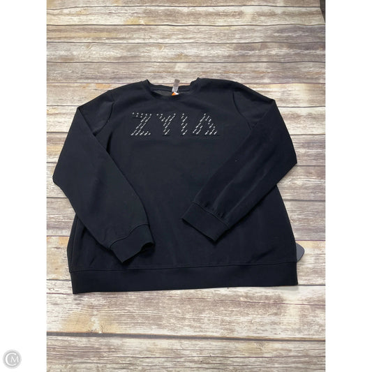 Athletic Sweatshirt Crewneck By Zyia In Black, Size: Xl