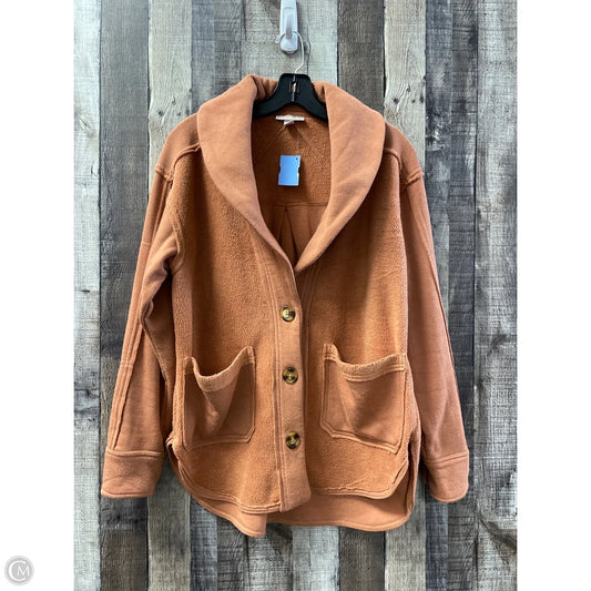Jacket Shirt By Knox Rose In Brown, Size: Xs