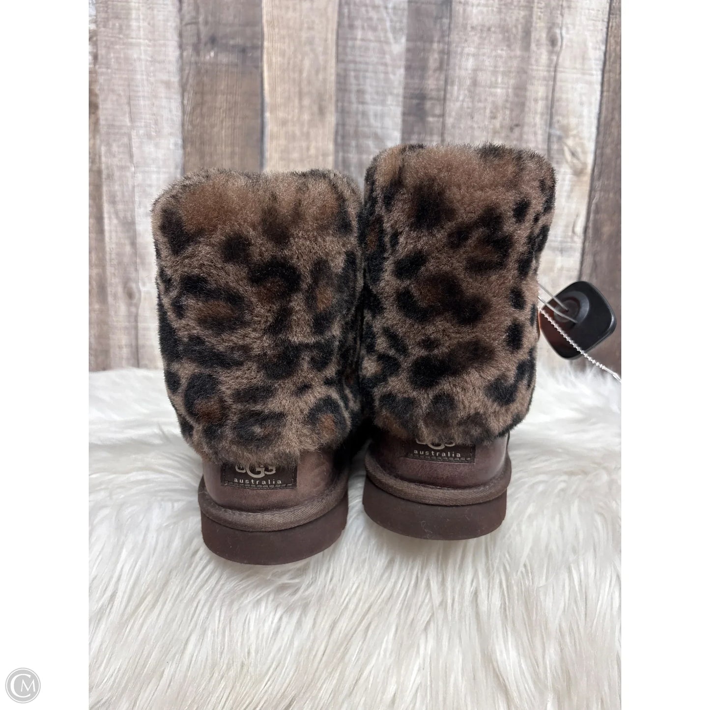 Boots Designer By Ugg In Brown, Size: 5