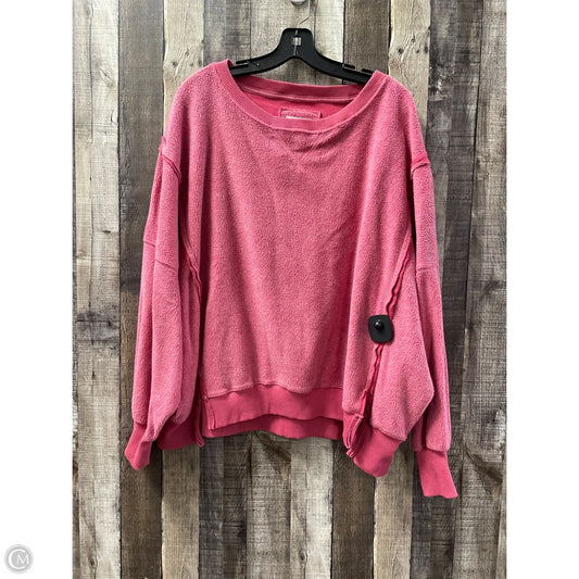 Sweatshirt Crewneck By American Eagle In Pink, Size: L