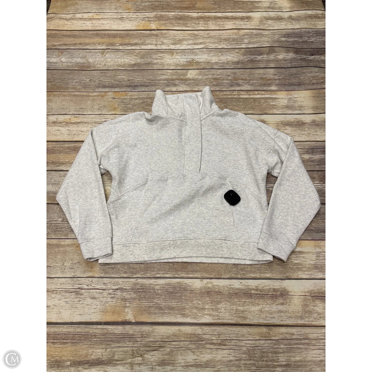 Athletic Sweatshirt Collar By Danskin In Grey, Size: S