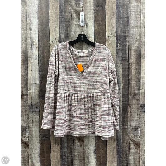 Top Long Sleeve By Maurices In Multi-colored, Size: L