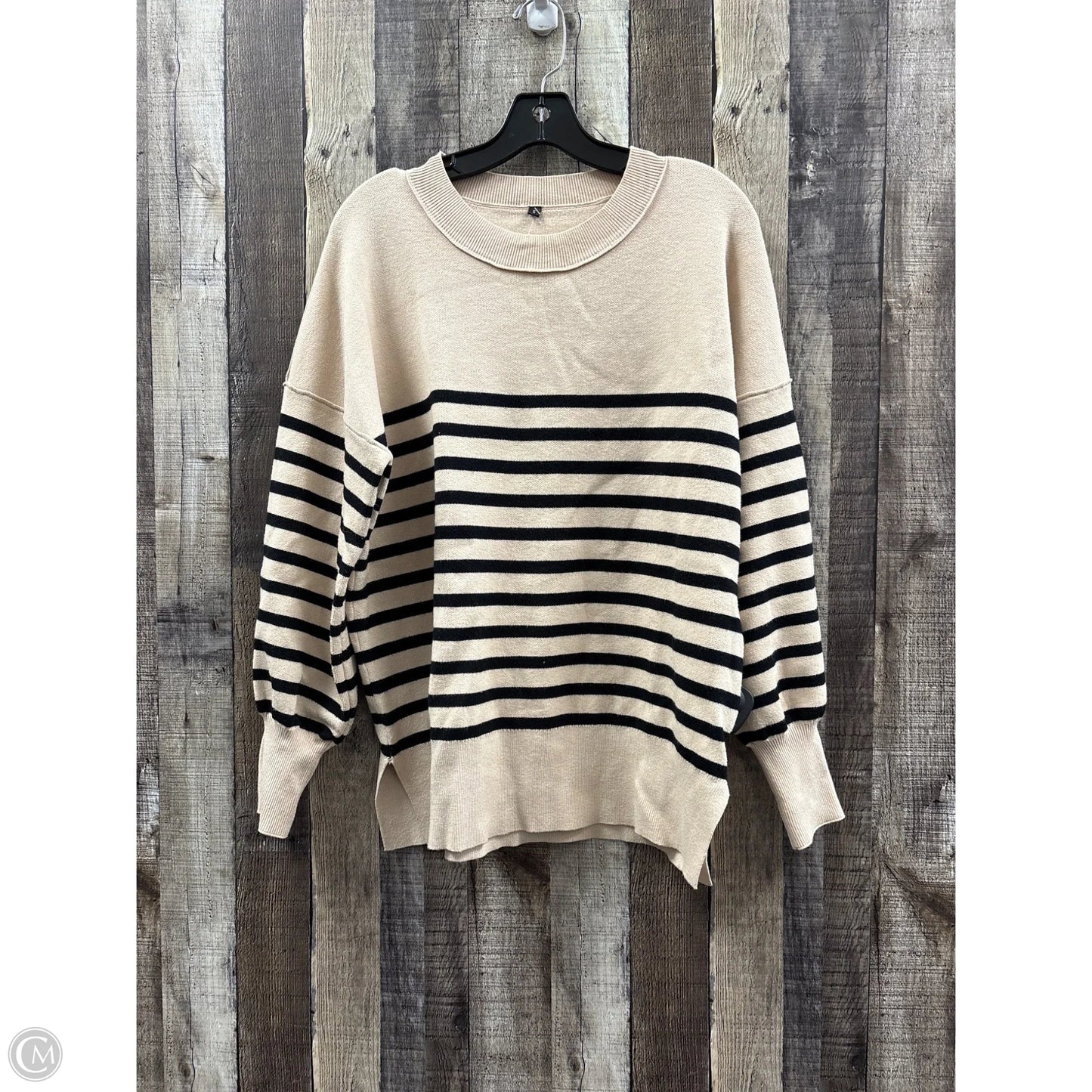 Sweater By Cme In Black & Tan, Size: S