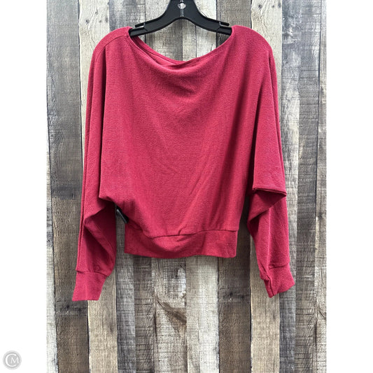 Top Long Sleeve By Cme In Red, Size: S