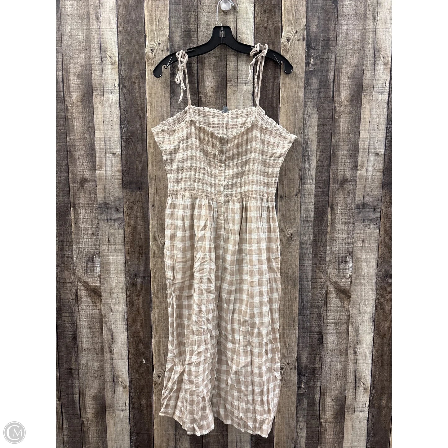 Dress Casual Midi By Aerie In Checkered Pattern, Size: Xl