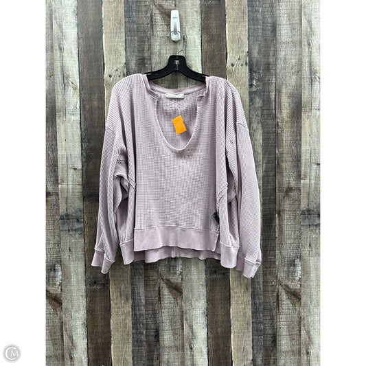 Top Long Sleeve By We The Free In Purple, Size: Xs
