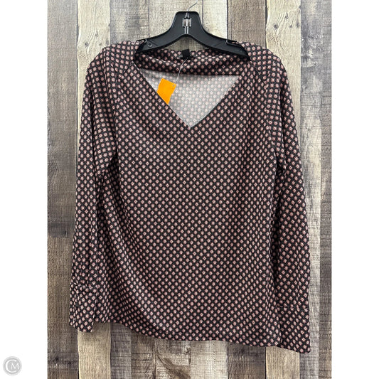 Top Long Sleeve By Ann Taylor In Multi-colored, Size: M