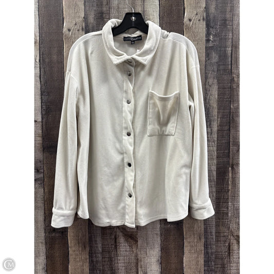 Top Long Sleeve By Fred David In Cream, Size: L