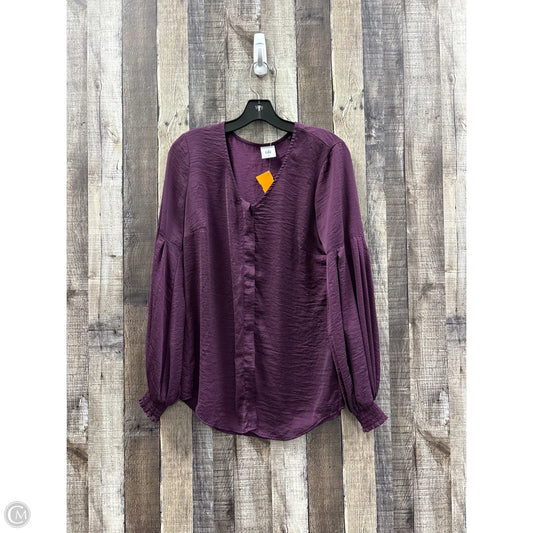 Top Long Sleeve By Cabi In Purple, Size: S