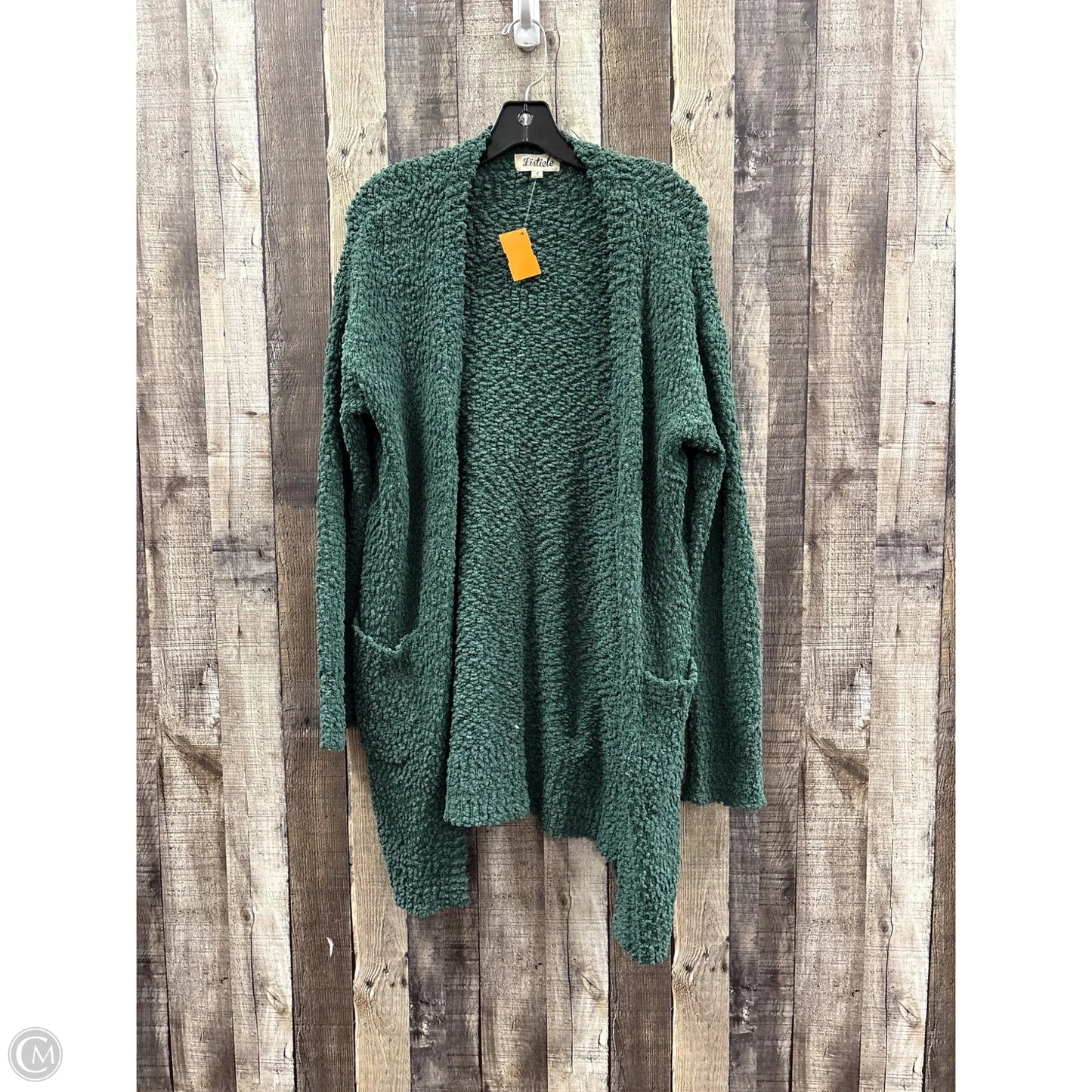 Sweater Cardigan By Listicle In Green, Size: S