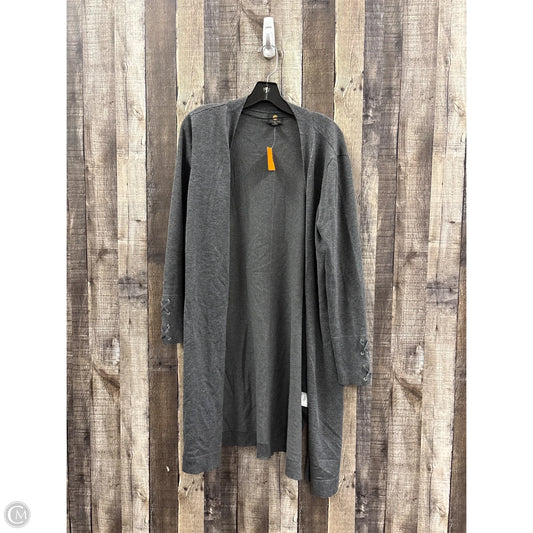 Cardigan By Jm Collections In Grey, Size: L