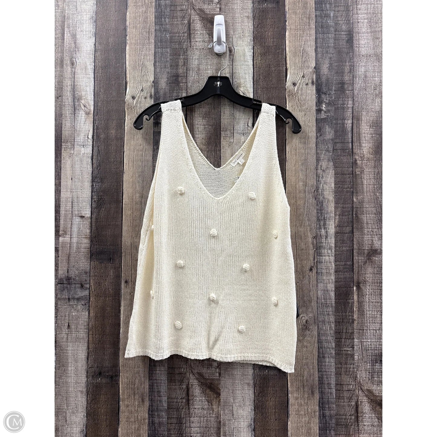 Top Sleeveless By Blu Pepper In Cream, Size: L