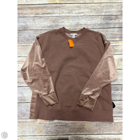 Athletic Sweatshirt Crewneck By Athleta In Brown, Size: Xl