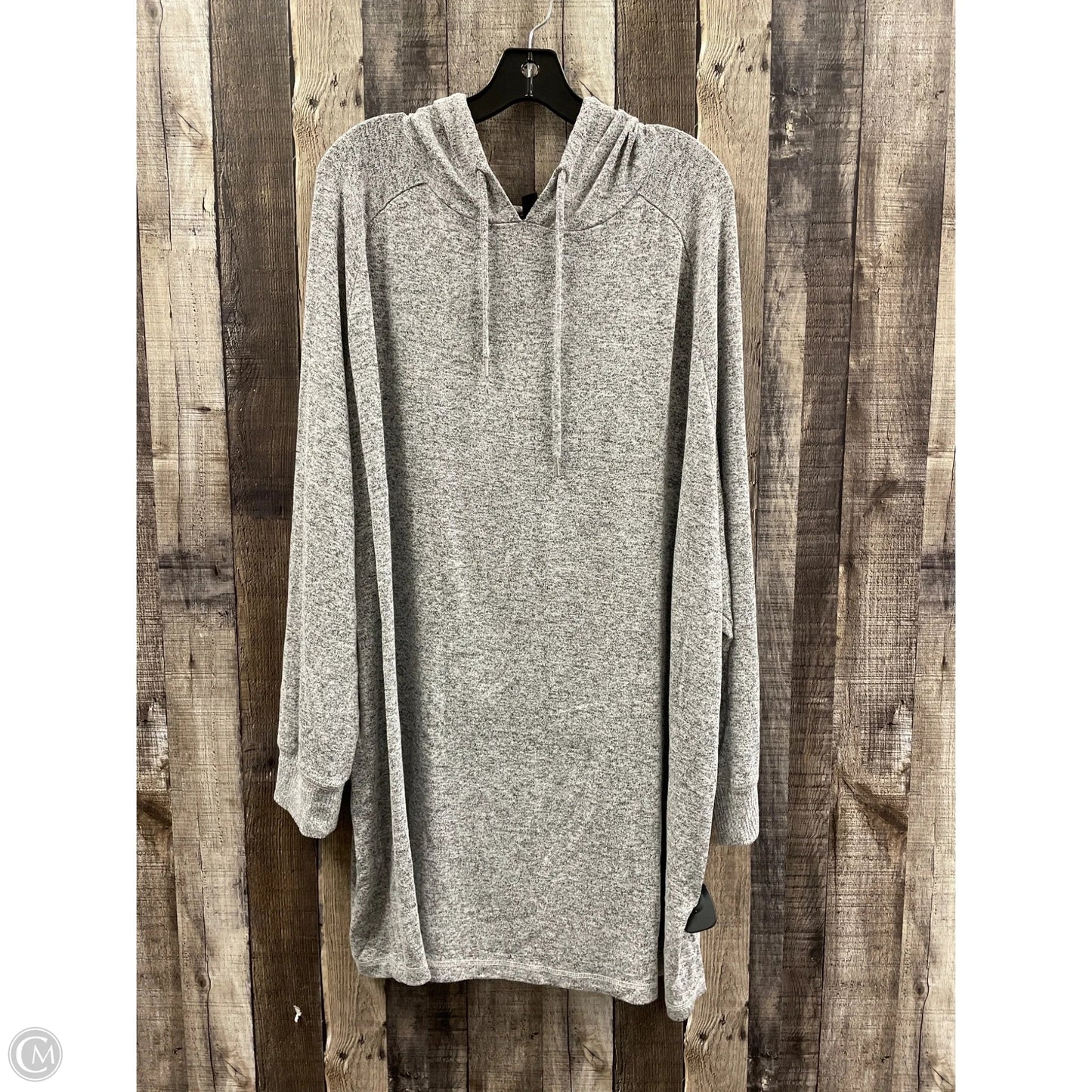 Sweatshirt Hoodie By Ellos In Grey, Size: 1x
